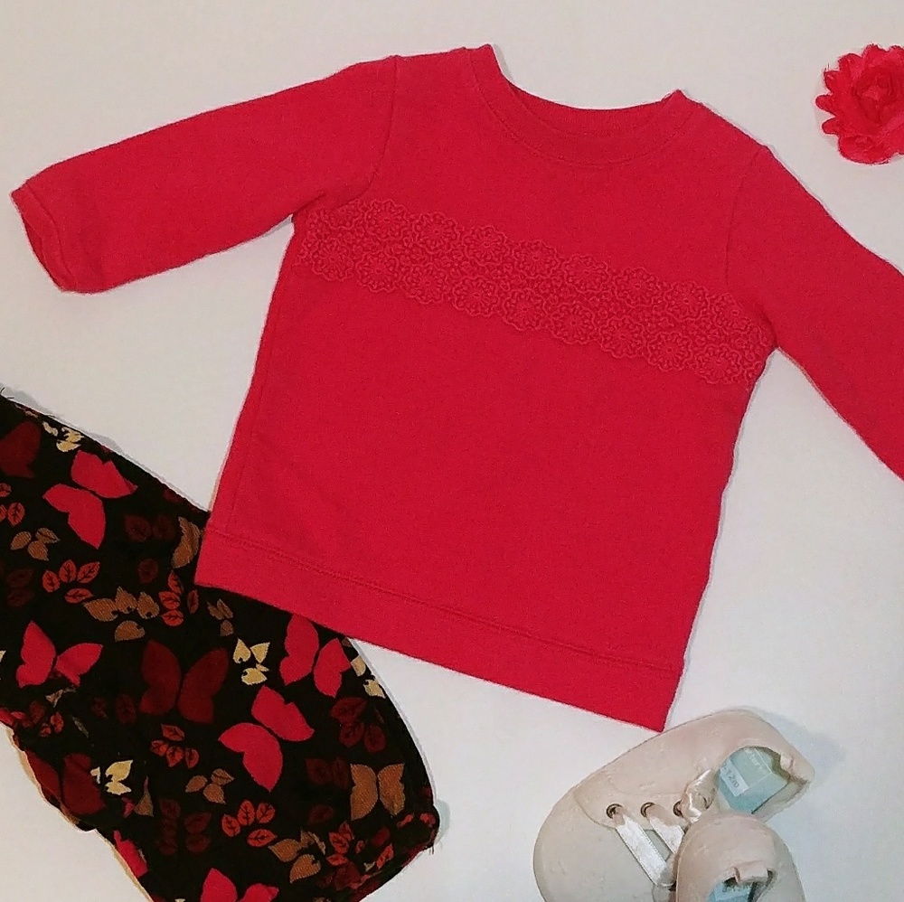 Gap pants AND Carters sweatshirt SET Girls